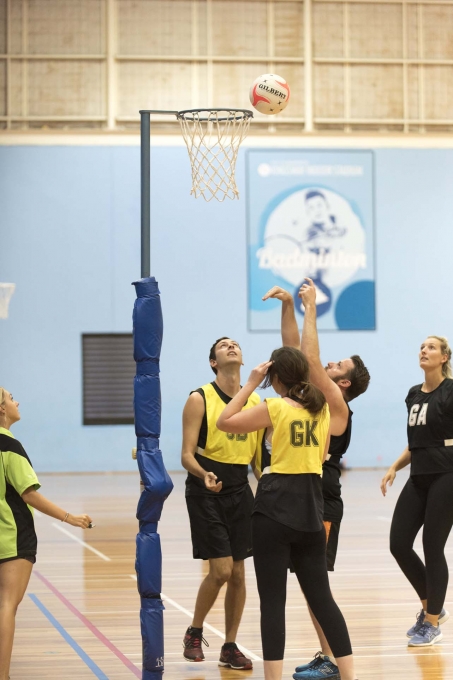 Netballers at Kingsway Indoor Stadium