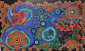 Nyitting Wanneroo, Courtney Hill. Acquired 2021. Acrylic.