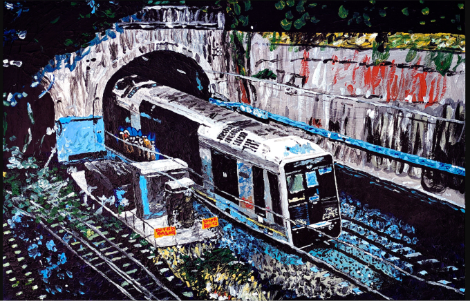 Christopher Hummel, 'Cityrail Tangara T set T67 Entering the Waverton Tunnels at North Sydney'
