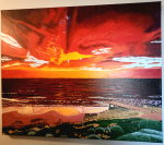 John Larcombe, 'The storm approaching the North Beach, Perth'