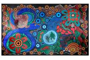Nyitting Wanneroo, Courtney Hill, acquired 2021, acrylic.